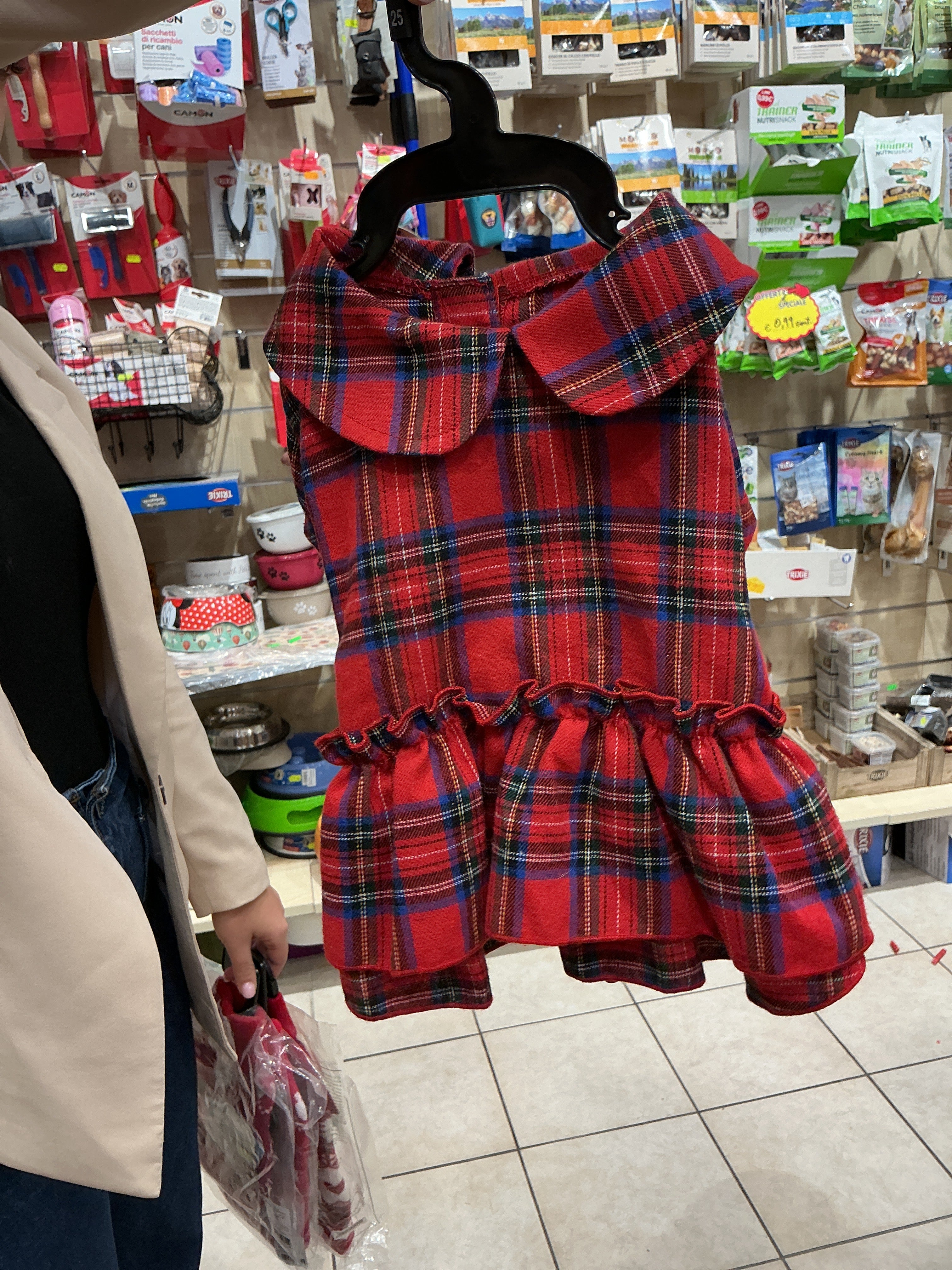 Vestito per cani natalizio scozzese CROCI