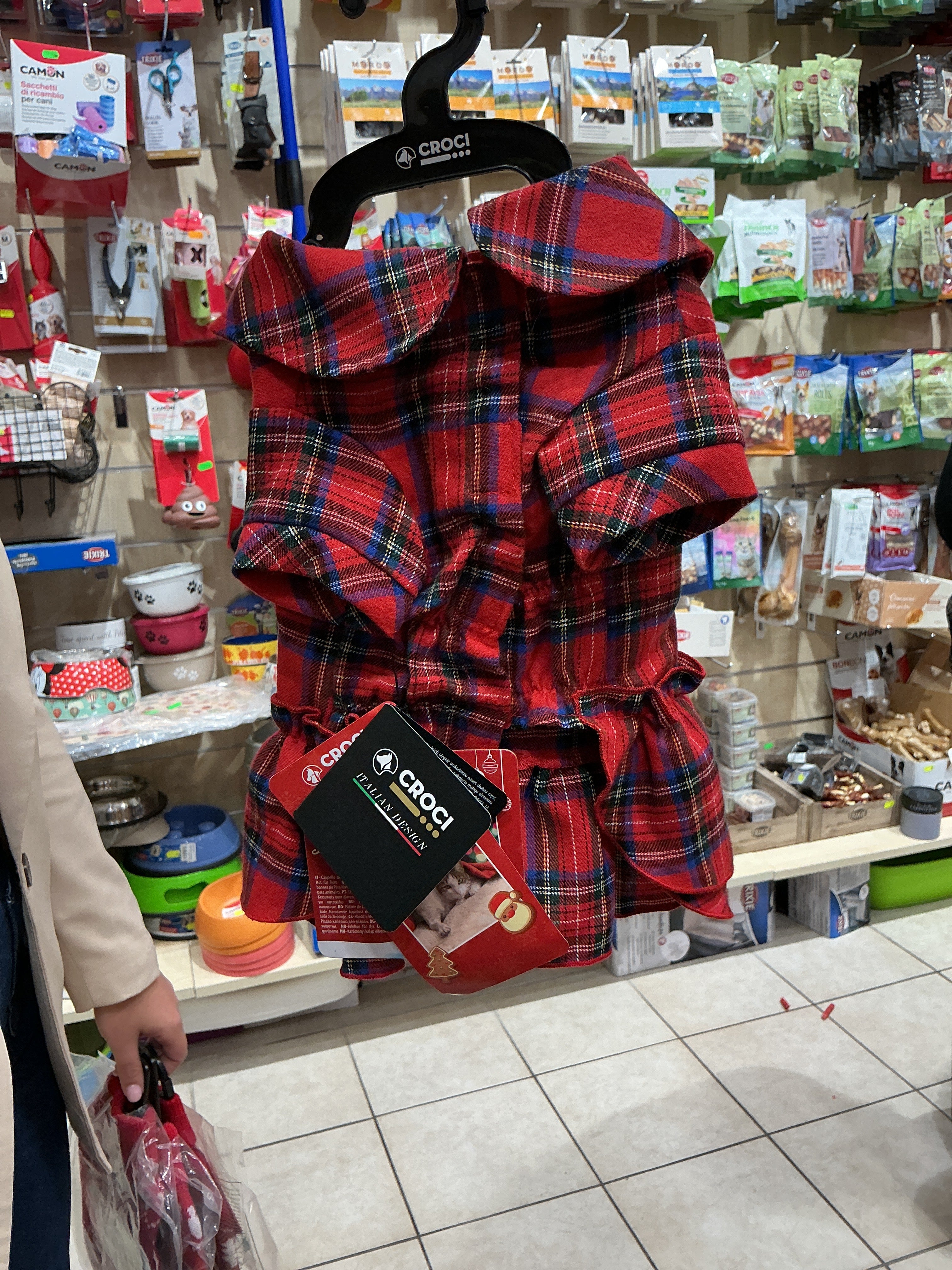 Vestito per cani natalizio scozzese CROCI