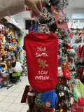 Maglia natalizia per cani dear santa rossa CROCI