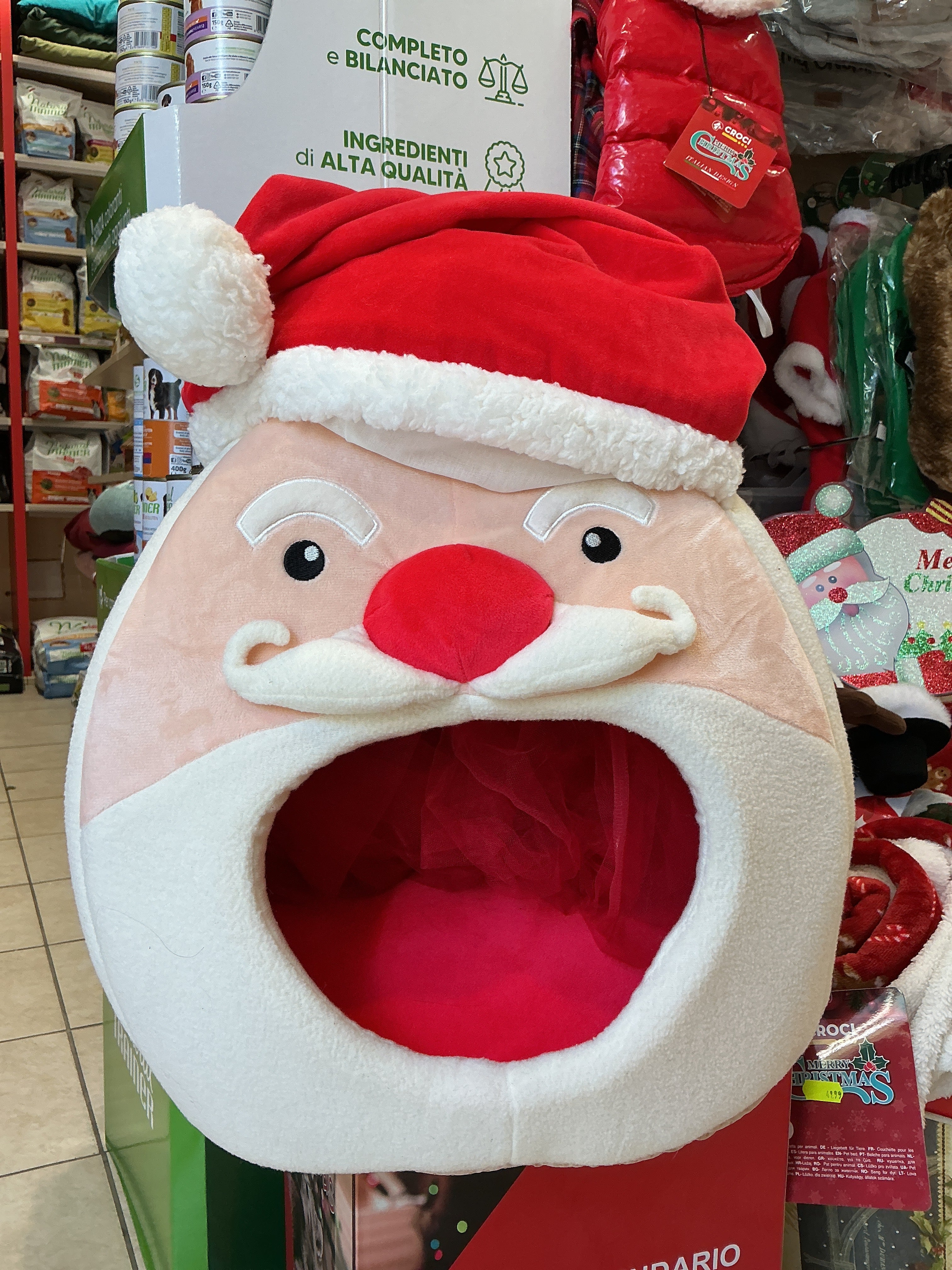 Cuccia per cani e gatti babbo Natale CROCI