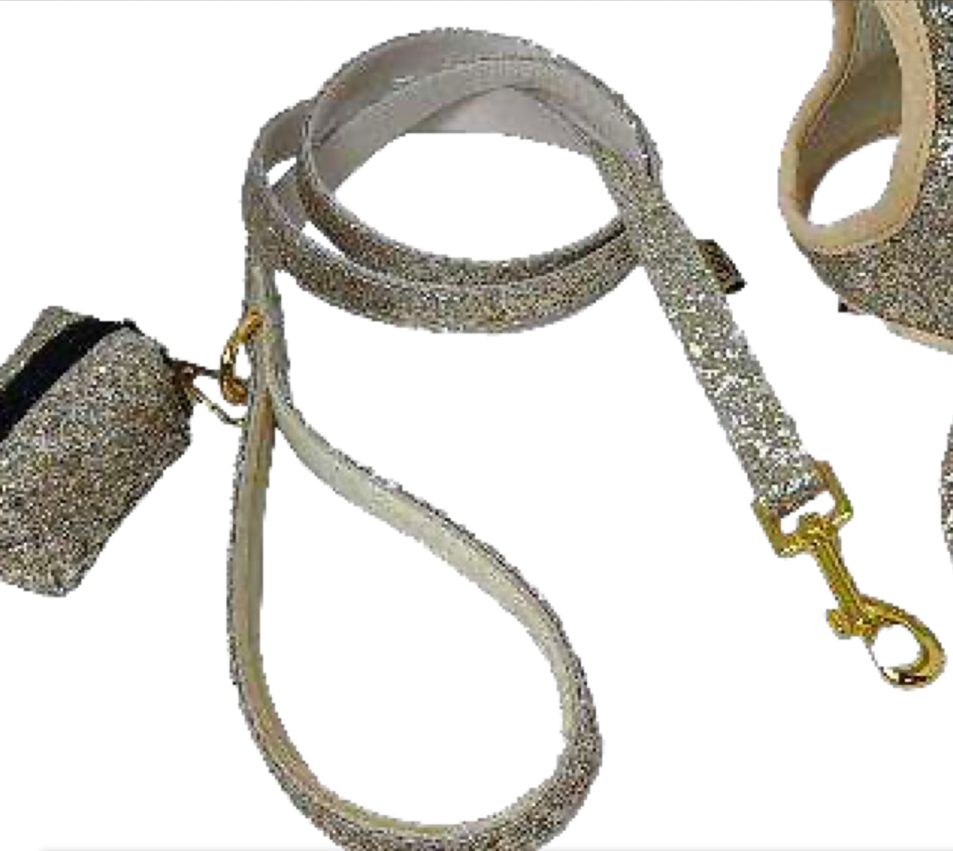 Guinzaglio per cani natalizio brillantini CROCI ORO