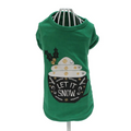 Maglia per cani natalizia let is snow verde CROCI