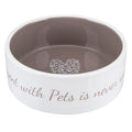 Ciotola in ceramica per cani e gatti TRIXIE con scritta TIME SPENT WITH PETS IS NEVER WASTED
